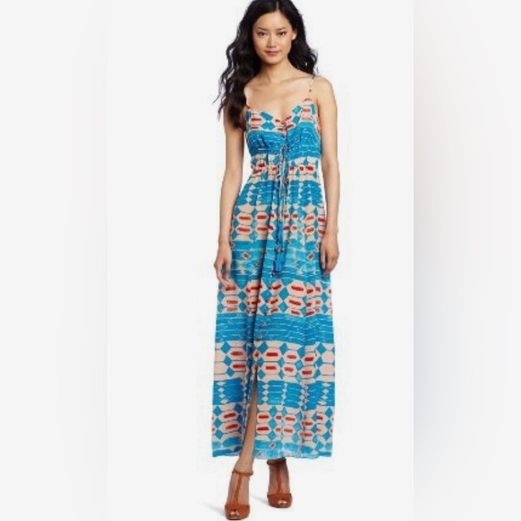 Anthologies Plenty by Tracy Reese Desert Turquoise Maxi Dress size Small - Picture 5 of 16